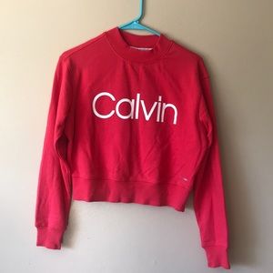 Calvin Klein red performance sweatshirt
